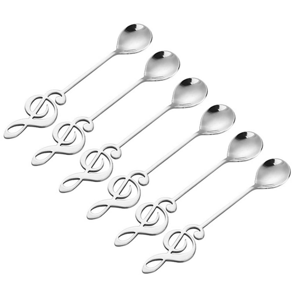 Teaspoon Coffee Spoons Musical Spoon Dessert Ice Cream Stainless Steel LP 