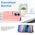 thumbnail image 2 of compatible Oppo A1 Pro /Reno 8T 5G Case, Litchi Grain PU Leather Folio Cover Magnetic Closure Flip Wallet Card Slots Stand Case With Hand Strap,Brown Cheap and fine, 2 of 5