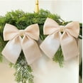 thumbnail image 1 of Velvet Christmas Bows 2 Pack | Decorative Holiday Bows for Tree Wreath Gift Wrapping Crafts Party Decorations | Small Festive Bows for Snack Bags Candy Bags Baking and Home Decor, 1 of 6
