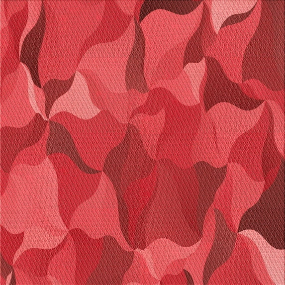 Ahgly Company Machine Washable Indoor Square Transitional Red Area Rugs, 4' Square