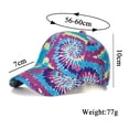 thumbnail image 3 of XIAOCHA Womens Tie Dye Print Baseball Cap Adjustable Hat Band Sun Protection Ball Hat,Green, 3 of 5