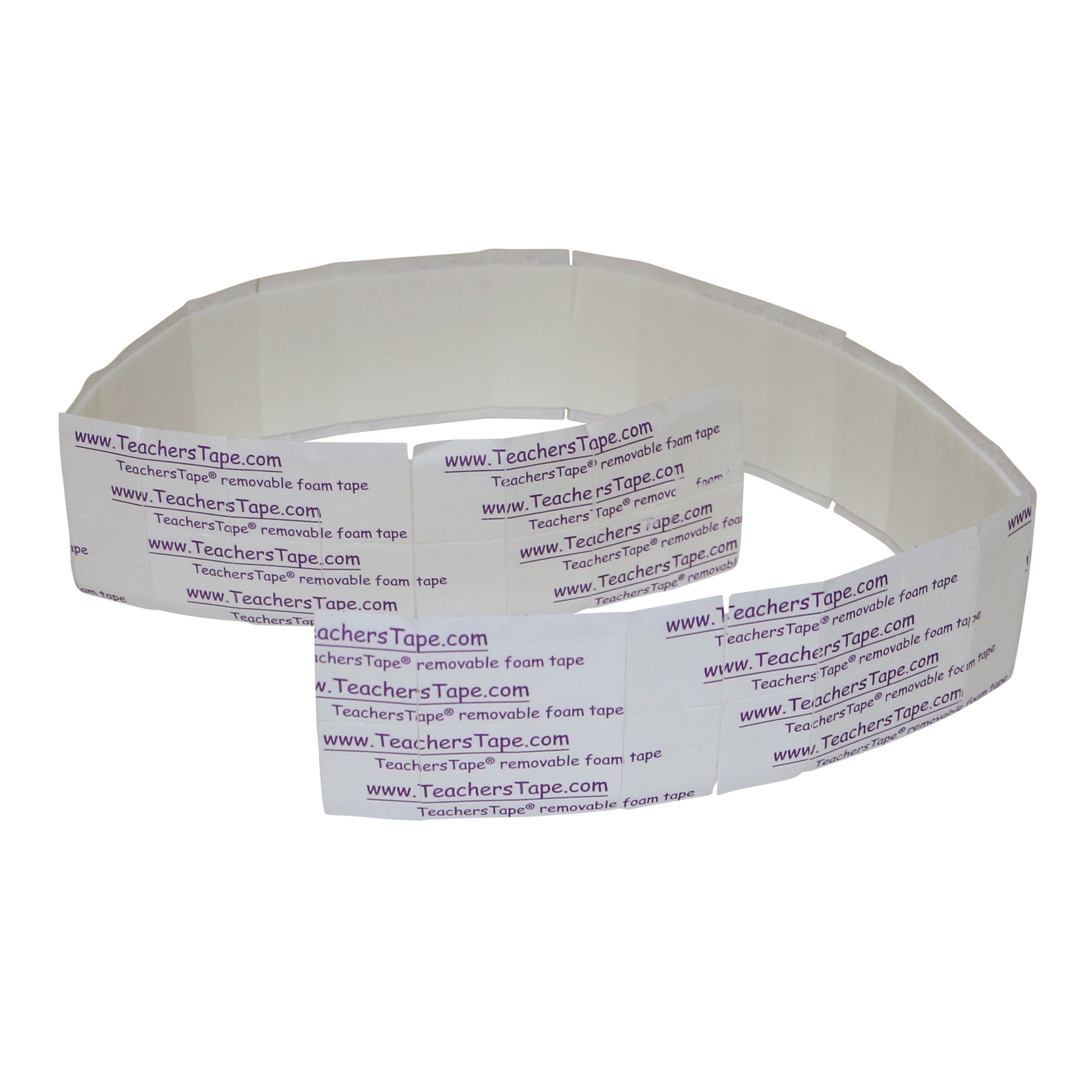 FindTape TeachersTape Double-Sided Mounting Tape [Removable Foam]: 3/4 in. x 3/4 in. (White) 2000 pads/roll