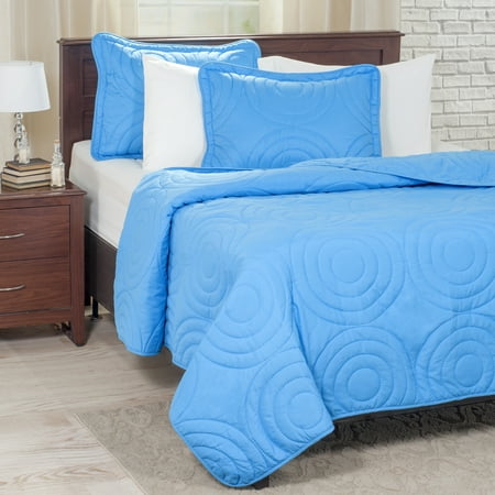 Somerset Home 3pc Solid Embossed Quilt Bedding