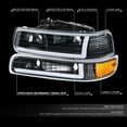thumbnail image 2 of Faros delanteros DNA MOTORING con lente transparente con reflector ámbar Silverado 1500/2500 HD 99-02, 2 of 6