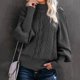 thumbnail image 2 of Suéteres Para Mujer Otoño Invierno Suéter de Punto Casual Sólido Manga Larga Grueso Jersey Cuello Redondo Abrigo Odeerbi  ODB178409, 2 of 7