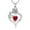 Garnet, variant on SISGEM Birthstone Necklace for Women Sterling Silver Genuine Rose Flower Heart Pendant Necklace for Women Mom