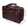 thumbnail image 2 of Minkissy Back to School PU Work Bag Coffee 1Pcs Organized Storage Waterproof Protection For Mens Shoulder Bag And Daily Commutes, 2 of 6