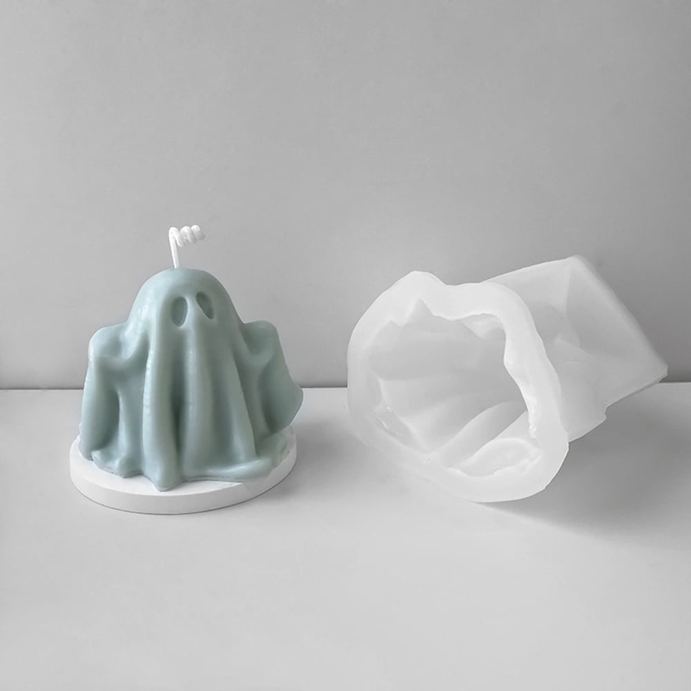 Hzzsbu Ghost Shape Silicone Candle Mold DIY Aromatherapy Candle Plaster Soap Mould