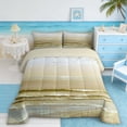 thumbnail image 2 of Manfei Oil Painting Ocean Wave Queen Comforter Set for Kids Boys and Girls, Yellow Coastal Bedding Comforter Set, Gray Reversible 3pcs, 1 Comforter and 2 Pillowcases, 2 of 6