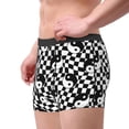 thumbnail image 2 of Balery Ying Yang Checkered Calzoncillos bóxer para hombre, ropa interior de algodón suave y transpirable con cinturilla de nailon-Small, 2 of 5