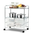 thumbnail image 6 of Costway 4Drawer Rolling Storage Cart Shelf Scrapbook Paper Office School Organizer Black White, 6 of 8