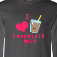 thumbnail image 4 of Inktastic I Love Chocolate Milk Long Sleeve T-Shirt, 4 of 5