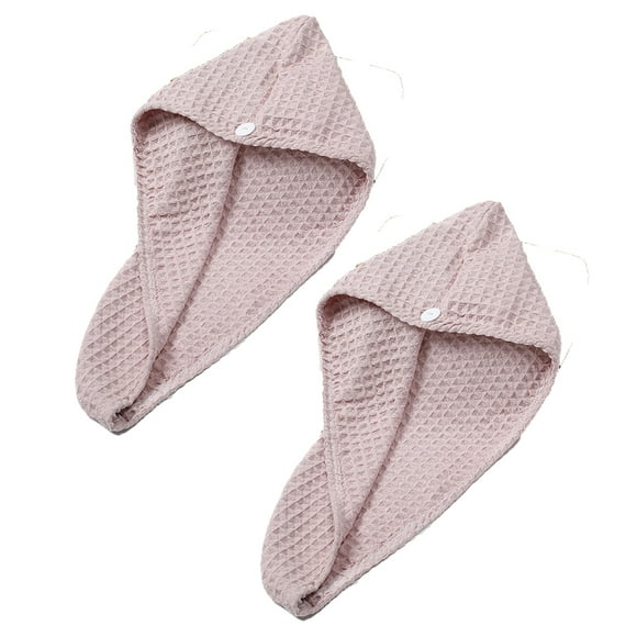 2 Pack Waffle Long Hair Bandana Wrap Terry Cloth Quick Absorb Dry For Women Wet Hair