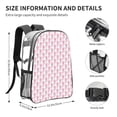 thumbnail image 4 of Gaeub Flamingo On Checkered Print Clear Backpack ,Clear Transparent Backpack, PVC Bag with Side Pockets,for Concert, Beach, Work, Travel & Sporting, 4 of 7