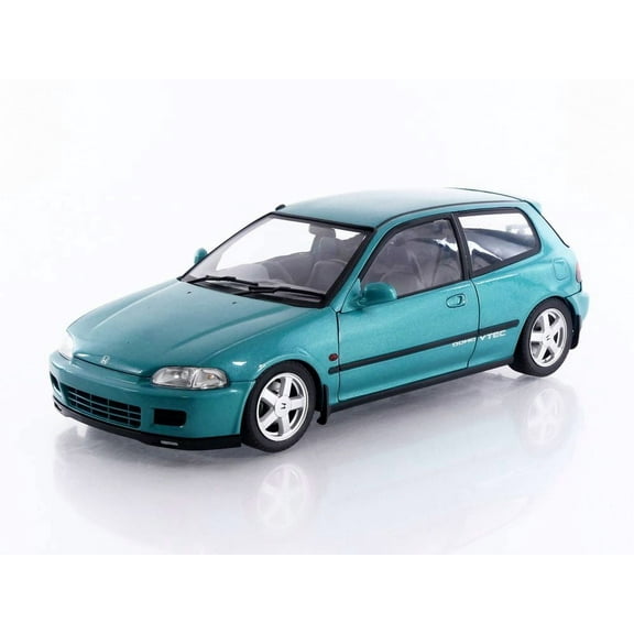 1991 Honda Civic (EG6) RHD (Right Hand Drive) Aztec Green Metallic 1/18 Diecast Model Car by Solido