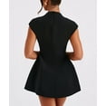 thumbnail image 3 of NJWS Women Sexy Mini Dress Deep V Neck Cap Sleeve A Line Dress Short Formal Dresses Party Club, 3 of 5
