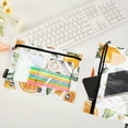 thumbnail image 2 of FORMRS 2 Pack Pencil Pouch for 3 Ring Binder with Clear Window Zipper Case, Orange Watercolor Bees, 2 of 6