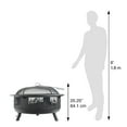 thumbnail image 6 of Blue Sky Outdoor Living 36" Round Deer in Woods Fire Barrel with Grill, Screen, and Lift, Black, 6 of 8