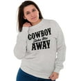 thumbnail image 3 of Cowboy Take Me Away Country Music Women Plus Size Crewneck Sweatshirt Brisco Brands 3X, 3 of 5