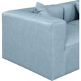 thumbnail image 6 of Meridian Furniture Cube Light Blue Vegan Leather 4-Pc. Modular Sofa, 6 of 10
