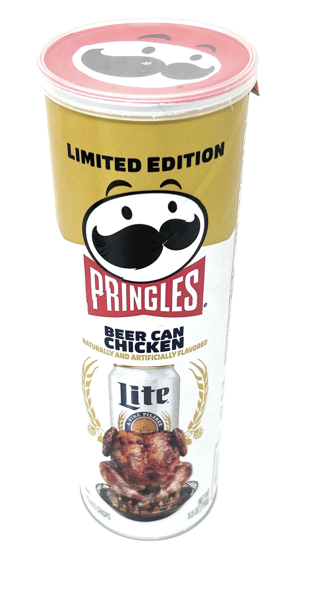 Pringles Beer Potato Chips Variety Set (Braised Steak, Chicken, Grilled Brat) 3 flavors 5.5oz - 3 cans