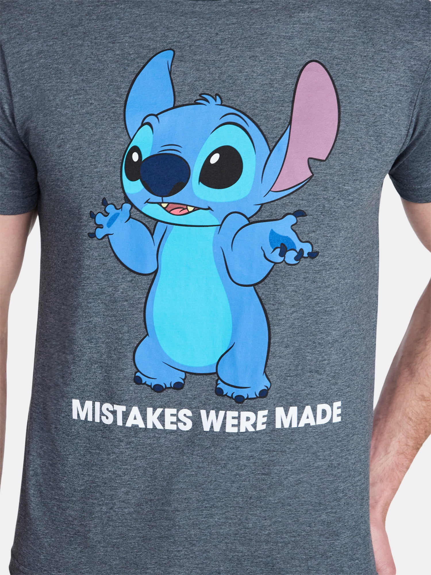 Lilo and Stitch Men's and Big Men's Mistakes Were Made Graphic Tee, Sizes S-3XL