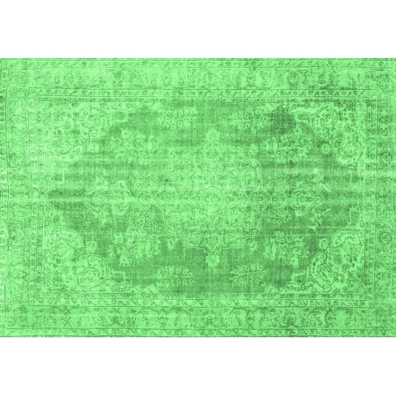 Ahgly Company Indoor Rectangle Persian Emerald Green Traditional Area Rugs, 3' x 5'