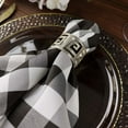 thumbnail image 6 of Efavormart 25 Pack | Black/White Buffalo Plaid Cloth Dinner Napkins, Gingham Style | 15"x15", 6 of 10