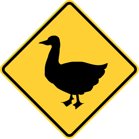- Traffic Signs - (Pennsylvania style) Duck crossing Heavy Duty 12 x 18 Peel-n-Stick Sign Street Weather Approved Sign