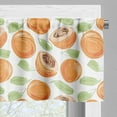 thumbnail image 3 of Ambesonne Apricot Valance Pack of 2, Watercolor Sketch Fruit, 54"X18", Pistachio Green Apricot, 3 of 5