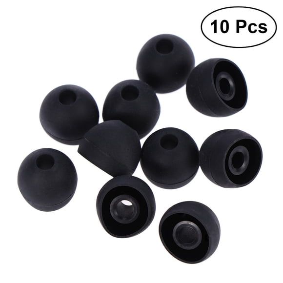 10 Pcs Embouts de Remplacement en Silicone pour Écouteurs 13MM Réduction de Bruit (Noir)