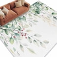 thumbnail image 2 of Eucalyptus Leaves Area Rugs 5x7 for Living Room, Spring Botanical Pastoral Watercolor Non Slip Washable Rug Runner, Low Pile Indoor Floor Carpet Mat Bathroom Rugs for Bedroom, Kids Room, 2 of 9