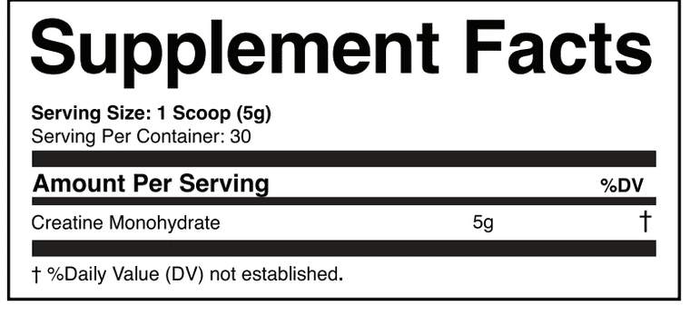 Creatine Monohydrate Powder, Unflavored, 30 Servings, Single Ingredient Formula