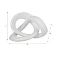 thumbnail image 2 of Sculptured Knot Tabletop Display for Home and Office Decor - Contemporary Accent Figurine for Living Room, Bathroom, and Shelf - Interlaced Form Ornament for Coffee Table Decor - 7", White, 2 of 9