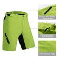 thumbnail image 2 of Santic Mens Shorts MTB Cycling Running Shorts Bike Shorts Cycling Shorts Breathable Green, 2XL, 2 of 8