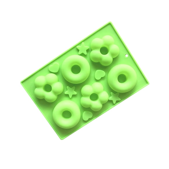Bewildely Molde de 6 cavidades, pastel de Donut, postre de Chocolate, herramientas para hornear, molde de decoración de galletas, dispensador de Herramientas y accesorios para hornear
