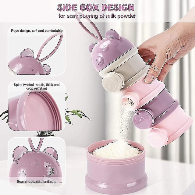 Dispensador de leche en polvo de fórmula para bebés, dispensador de caja de dosificación, polvo de leche de fórmula infantil portátil