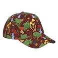 thumbnail image 3 of Naloa Original Classic Low Profile Hat Men Women Baseball Cap Dad Hat Adjustable Unconstructed Frogs and Mushrooms Print Cap, 3 of 9