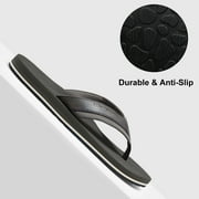 Harvest Land Comfortable Flip Flops for Men Arch Support Thong Sandals Non Slip Summer Beach Shoes Gray Size 10 Males