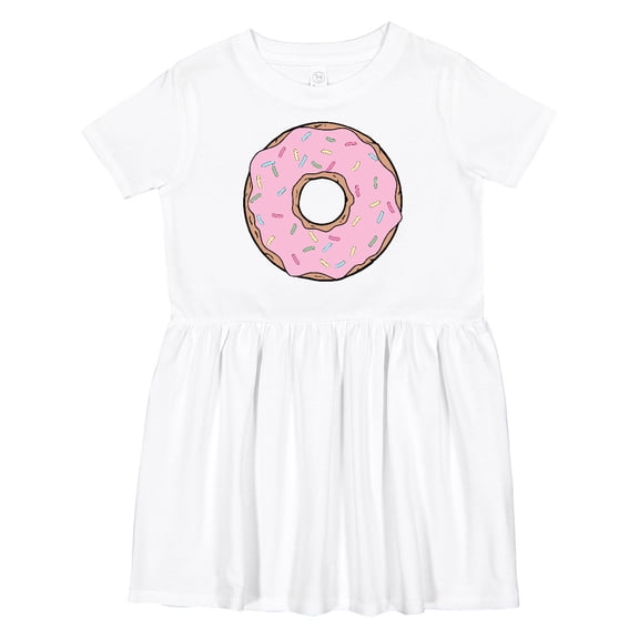 Inktastic Pink Donut with Sprinkles Girls Toddler Dress