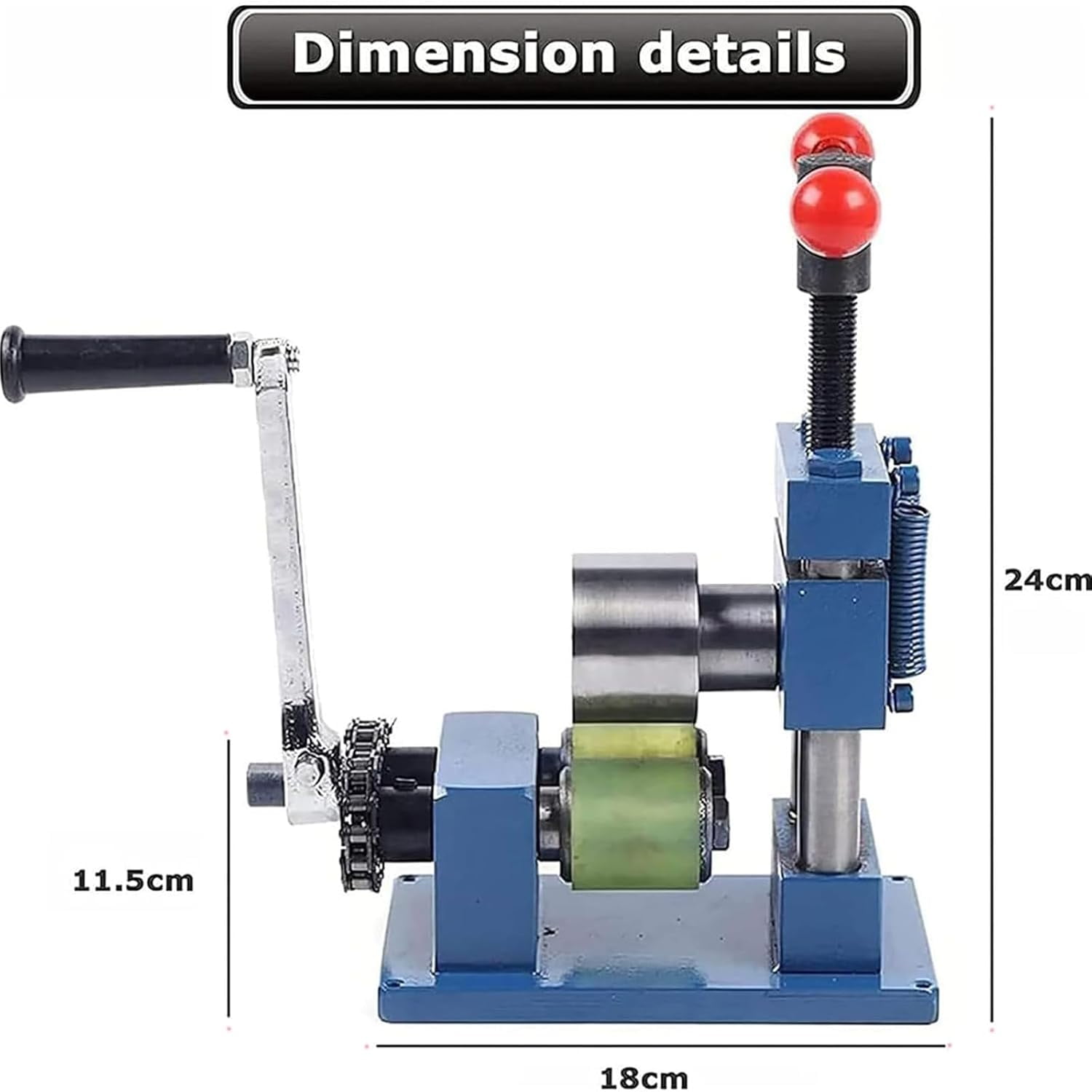 Jewelry Press Roller Tool Combination Rolling Mill Machine, 2 In1 Manual Hand Crank Ring Bracelet Press Bender with 0.1-7mm Press Thickness, for Processing Ring, Bracelet, Earring