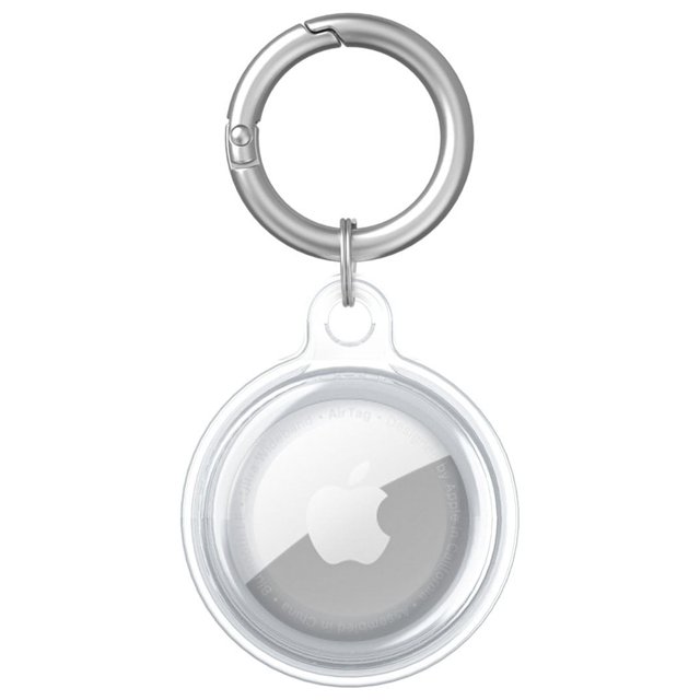Funda transparente para AirTag Finder con llavero, compatible con soporte para llavero AirTag, funda protectora de cuerpo completo para Mini Tracker para dispositivos AirPods de coche, funda AirTag con llavero, transparente Sailing Electrónica
