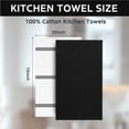 thumbnail image 7 of Dish Towels for Kitchen, 100% Cotton Absorbent Ultra Soft Tea Cloths, Perfect for Cleaning and Dish Washing, 6 Pack Black Kitchen Towels，15"x25", 7 of 7
