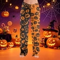 thumbnail image 2 of Trgacdwlo Women's Halloween Fleece Pajama Pants Funny Ghost Graphic Fuzzy Pj Pants for Women Fall Winter Warm Sleeping Pants Women, 2 of 7