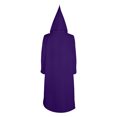 thumbnail image 6 of ZQUUVOU Adult Halloween Theme Tunic Hooded Robe Men Knight Cloak Fancy Cool Role Play Clothes Cape Coat Purple, 6 of 7