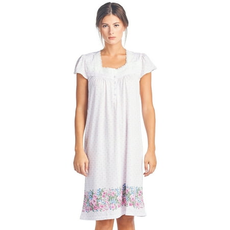 

Casual Nights Women s Cap Sleeves Floral Lace Nightgown