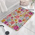 thumbnail image 3 of Pioneer Flower Floral Print Flannel Non Slip Door Rugs,Washable Door Mats Indoor,Decorative Door Mats,Dirt-Resistant and Absorbent Doormat for Entrance,Bedroom,Kitchen,Bathroom,23.5"x16", 3 of 5