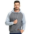 thumbnail image 4 of Tyhengta Men's Hoodies Pullover Plaid Jacquard Hoodie Long Sleeve Casual Drawstring Sweatshirts with Pocket Grey/Lightgrey S, 4 of 9