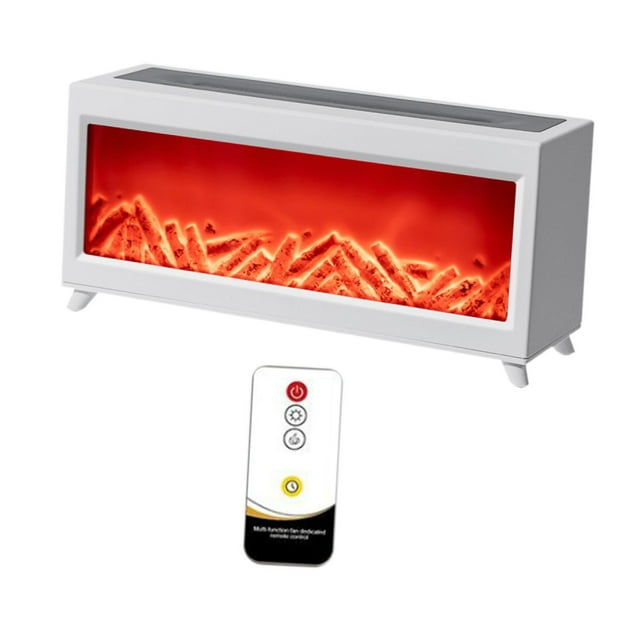 Humidificador de llama simulada, humidificador de niebla de escritorio, difusor de llama de chimenea de 200ml, protección de apagado automático con co