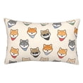 thumbnail image 1 of Balery Shiba Head Face Funda de Cojín Estampada, Regalos para Mujeres, Regalos de Amor para Ella, Regalos para Novia o Esposa, Funda de Almohada-14"x20", 1 of 6